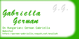 gabriella german business card